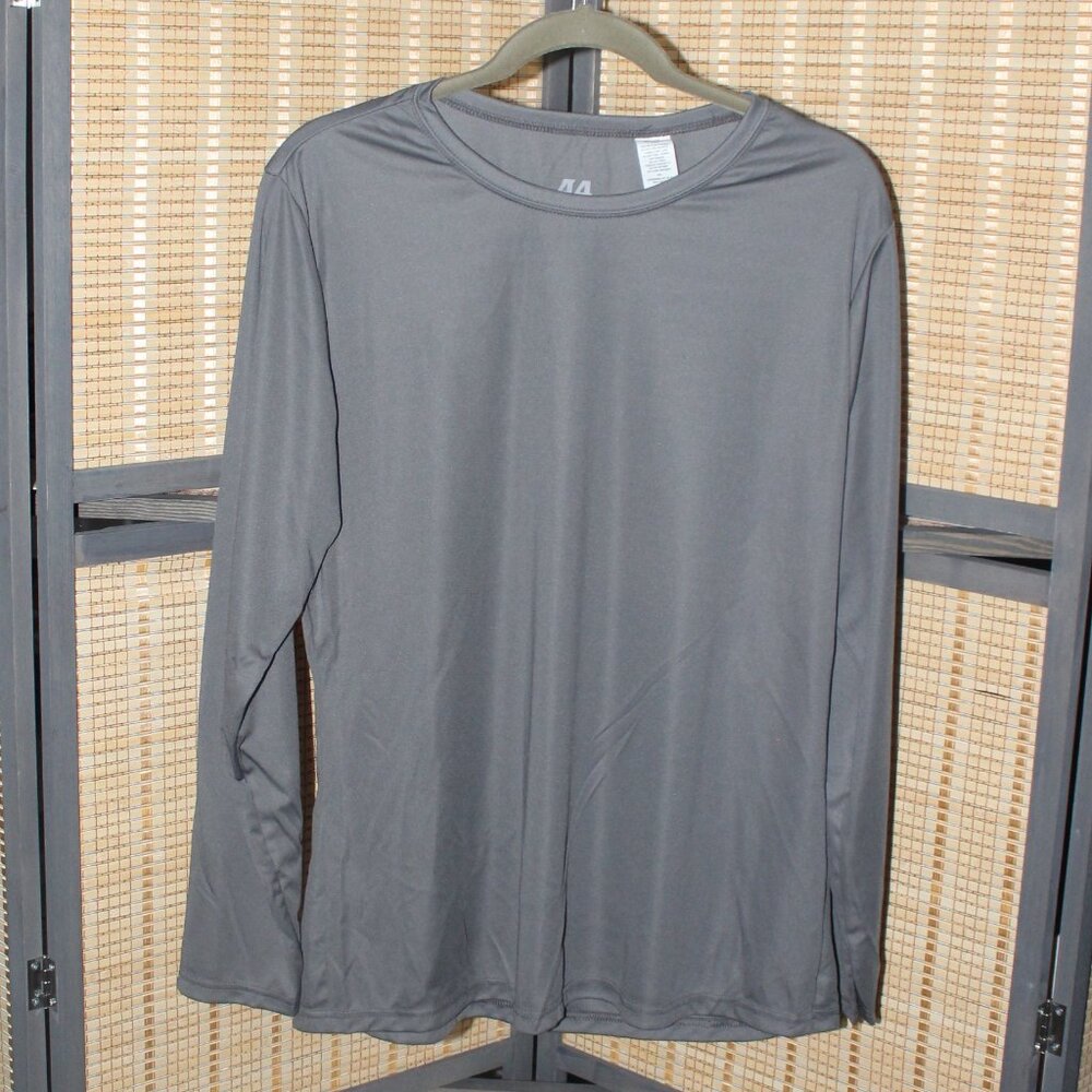 A4 Graphite Long Sleeve Performance Crew Tee